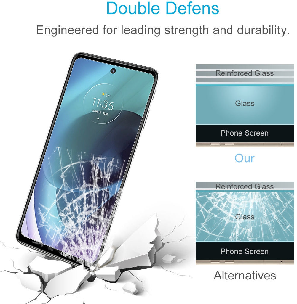 Motorola Moto G51 Screen Protector 9H Tempered Glass 0.26mm afbeelding 2