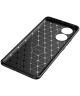 Honor 50 Hoesje Siliconen Carbon TPU Back Cover Zwart