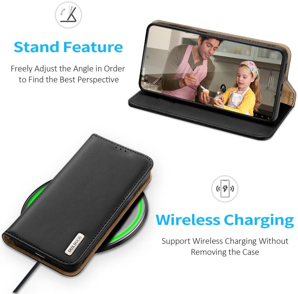 Dux Ducis Hivo Series Samsung Galaxy S22 Hoesje RFID Book Case Zwart afbeelding 6