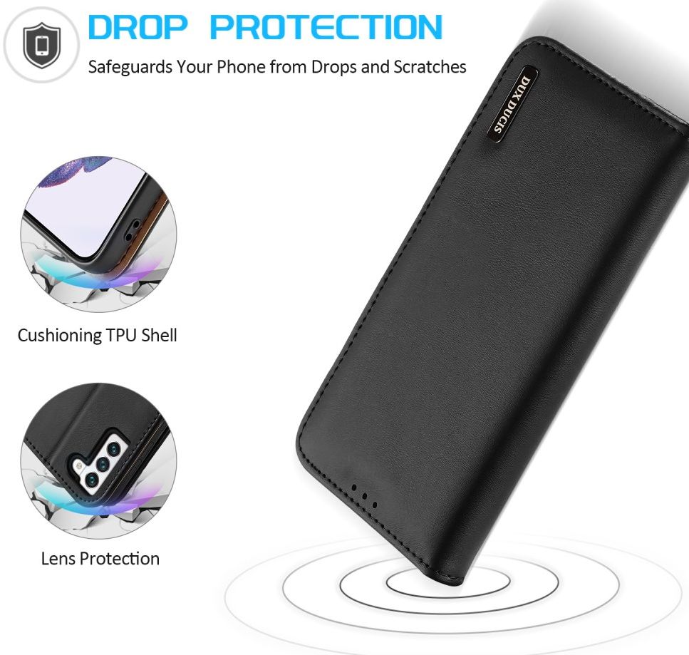 Dux Ducis Hivo Series Samsung Galaxy S22 Hoesje RFID Book Case Zwart afbeelding 4