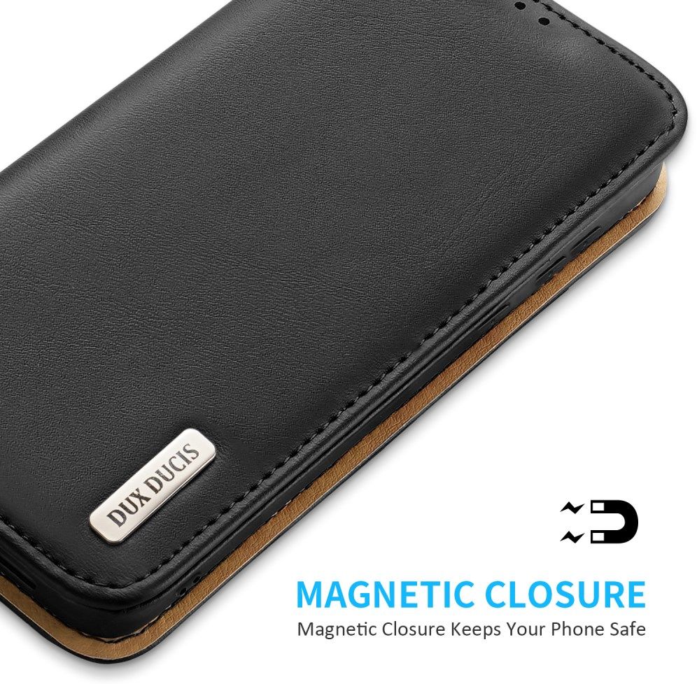 Dux Ducis Hivo Series Samsung Galaxy S22 Hoesje RFID Book Case Zwart afbeelding 7