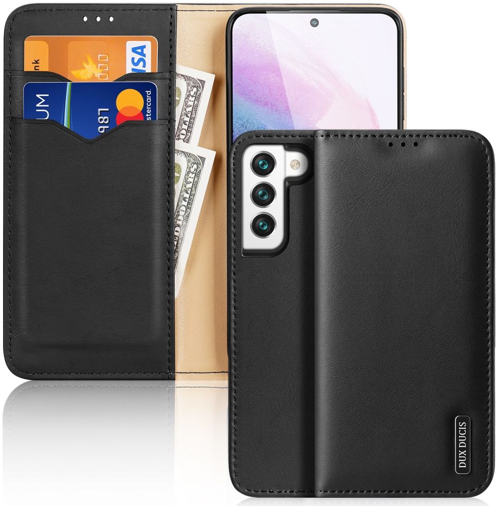 Dux Ducis Hivo Series Samsung Galaxy S22 Hoesje RFID Book Case Zwart afbeelding 1