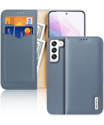Dux Ducis Hivo Samsung Galaxy S22 Plus Hoesje RFID Book Case Blauw Hoesjes