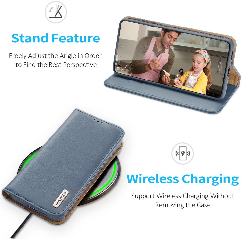Dux Ducis Hivo Samsung Galaxy S22 Plus Hoesje RFID Book Case Blauw afbeelding 6