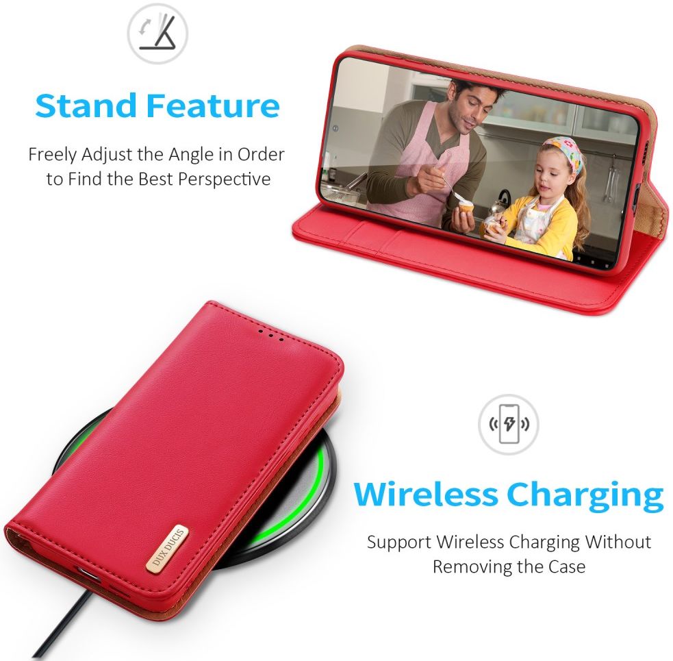 Dux Ducis Hivo Samsung Galaxy S22 Plus Hoesje RFID Book Case Rood afbeelding 6