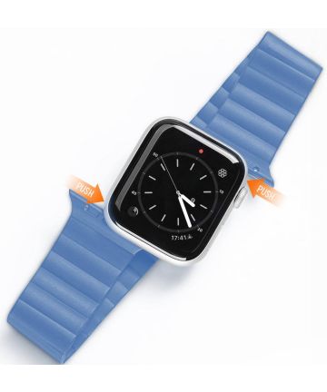 Dux Ducis Apple Watch 42MM / 44MM / 45MM Bandje Magneetsluiting Blauw Bandjes