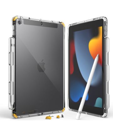 Ringke Fusion+ Apple iPad 10.2 Hoes Schokbestendig + Bumpers Geel/Wit Hoesjes