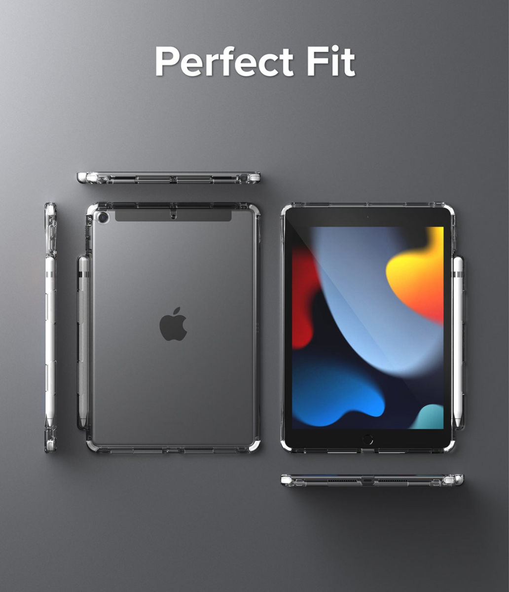 Ringke Fusion+ Apple iPad 10.2 Hoes Schokbestendig + Bumpers Geel/Wit afbeelding 8