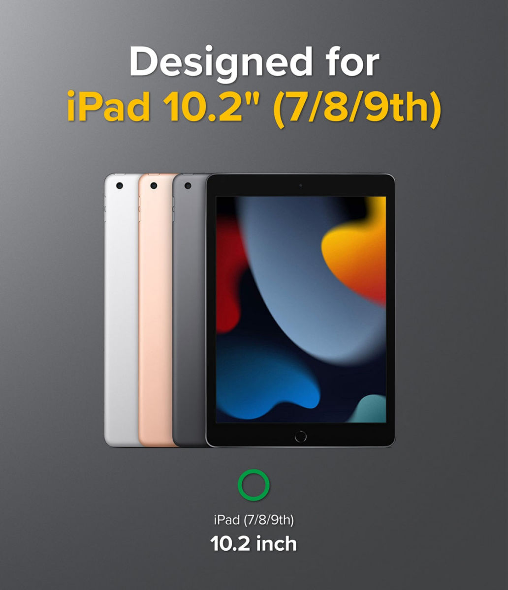 Ringke Fusion+ Apple iPad 10.2 Hoes Schokbestendig + Bumpers Geel/Wit afbeelding 9