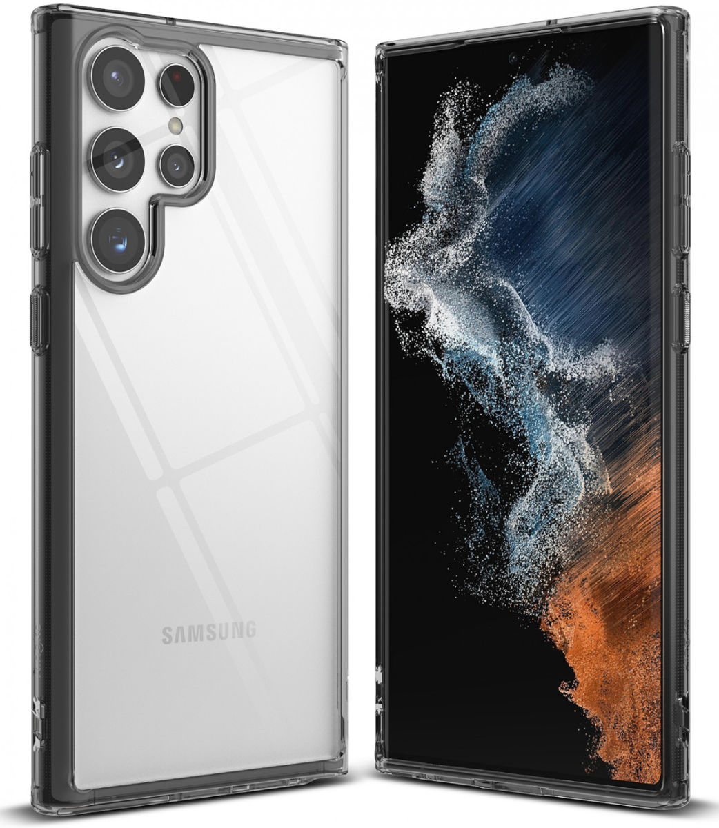 Ringke Fusion Samsung Galaxy S22 Ultra Hoesje Smoke Black afbeelding 1