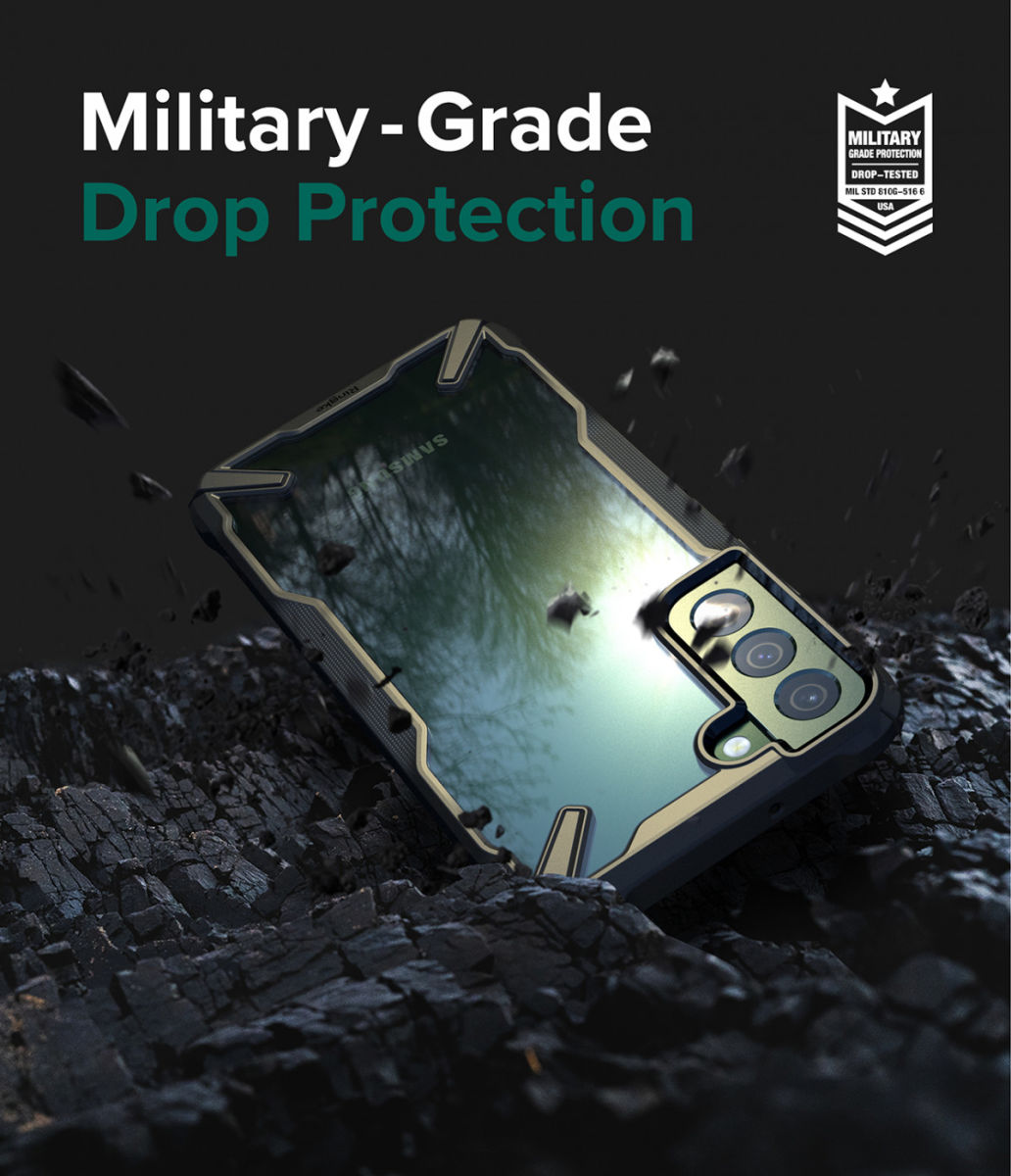 Ringke Fusion X Samsung Galaxy S22 Ultra Hoesje Camo Zwart afbeelding 4