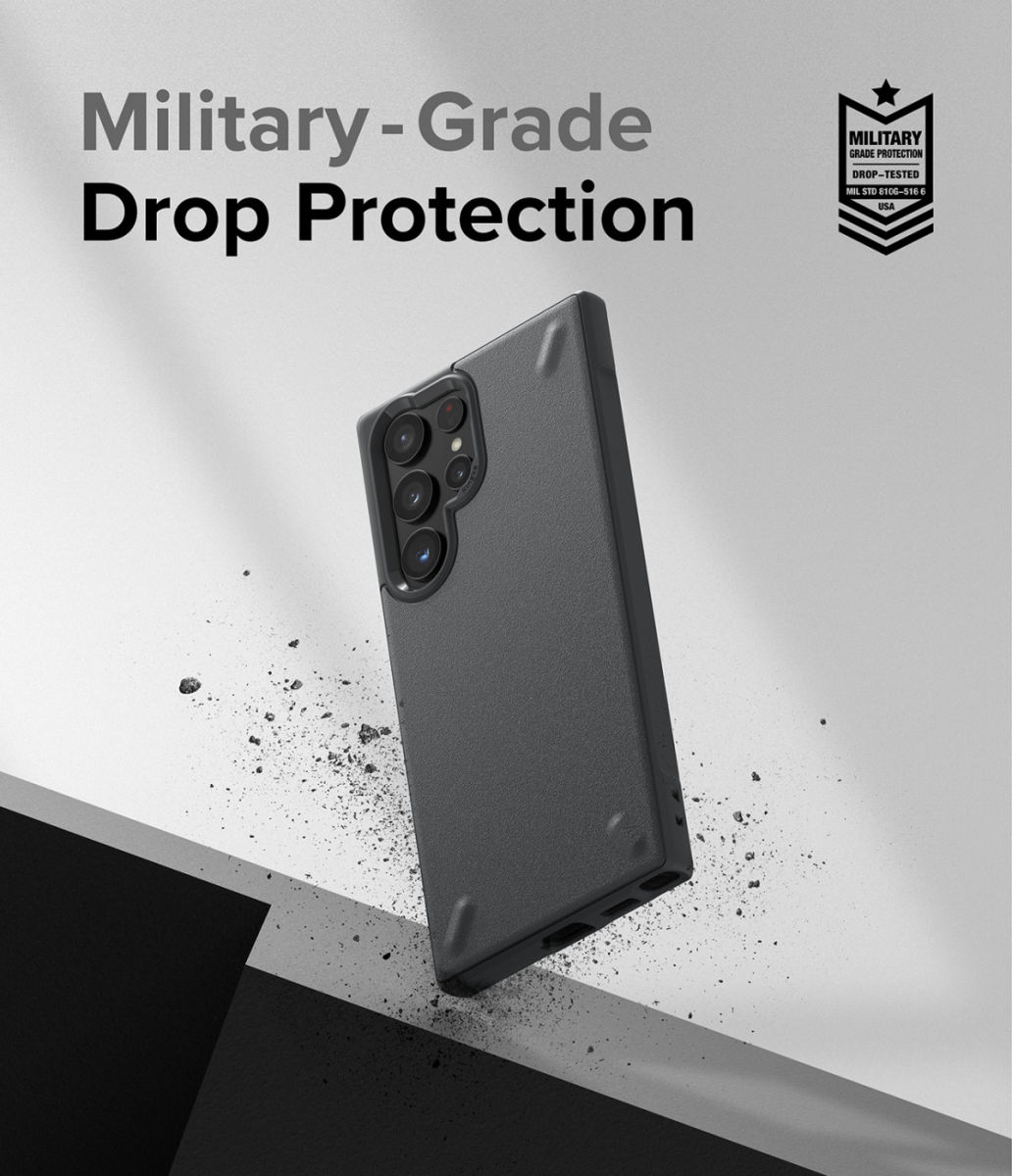 Ringke Onyx Samsung Galaxy S22 Ultra Hoesje Flexibel TPU Grijs afbeelding 4