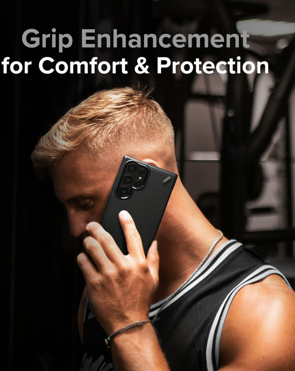 Ringke Onyx Samsung Galaxy S22 Ultra Hoesje Flexibel TPU Grijs afbeelding 9