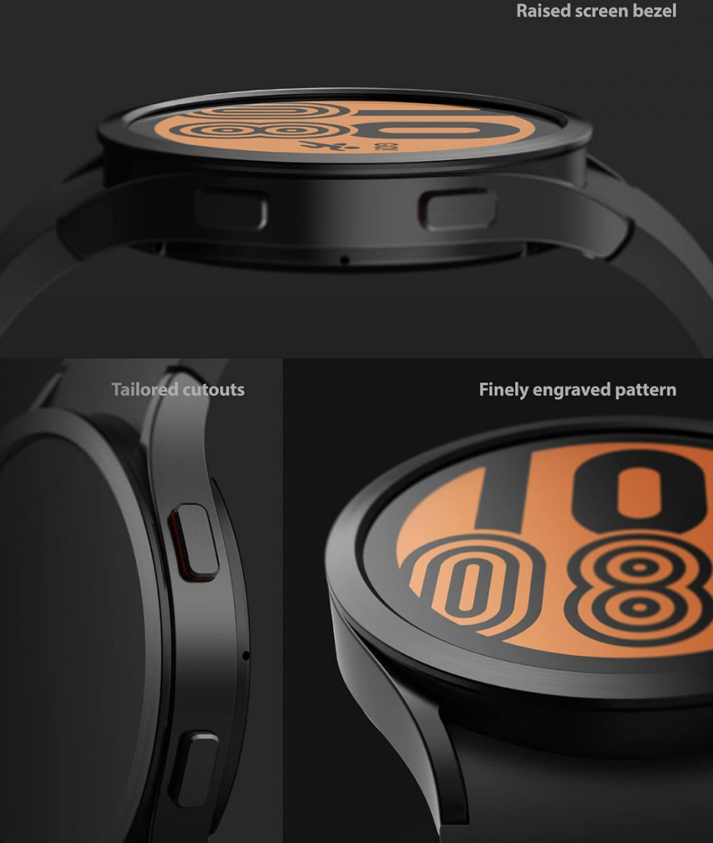 Ringke Bezel Styling - Galaxy Watch 4 44MM Randbeschermer - Zwart afbeelding 4