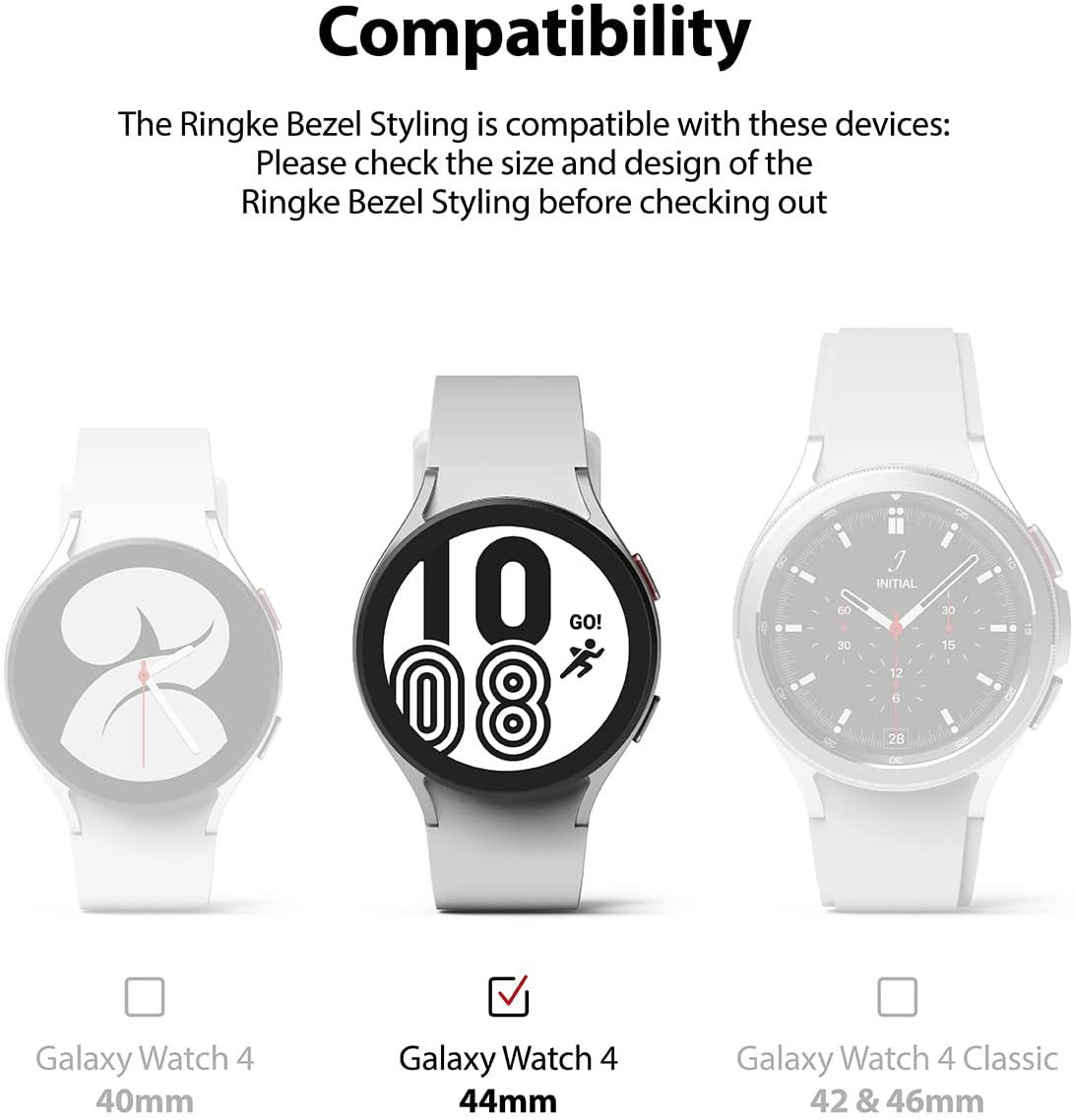 Ringke Bezel Styling - Galaxy Watch 4 44MM Randbeschermer - Zwart afbeelding 7