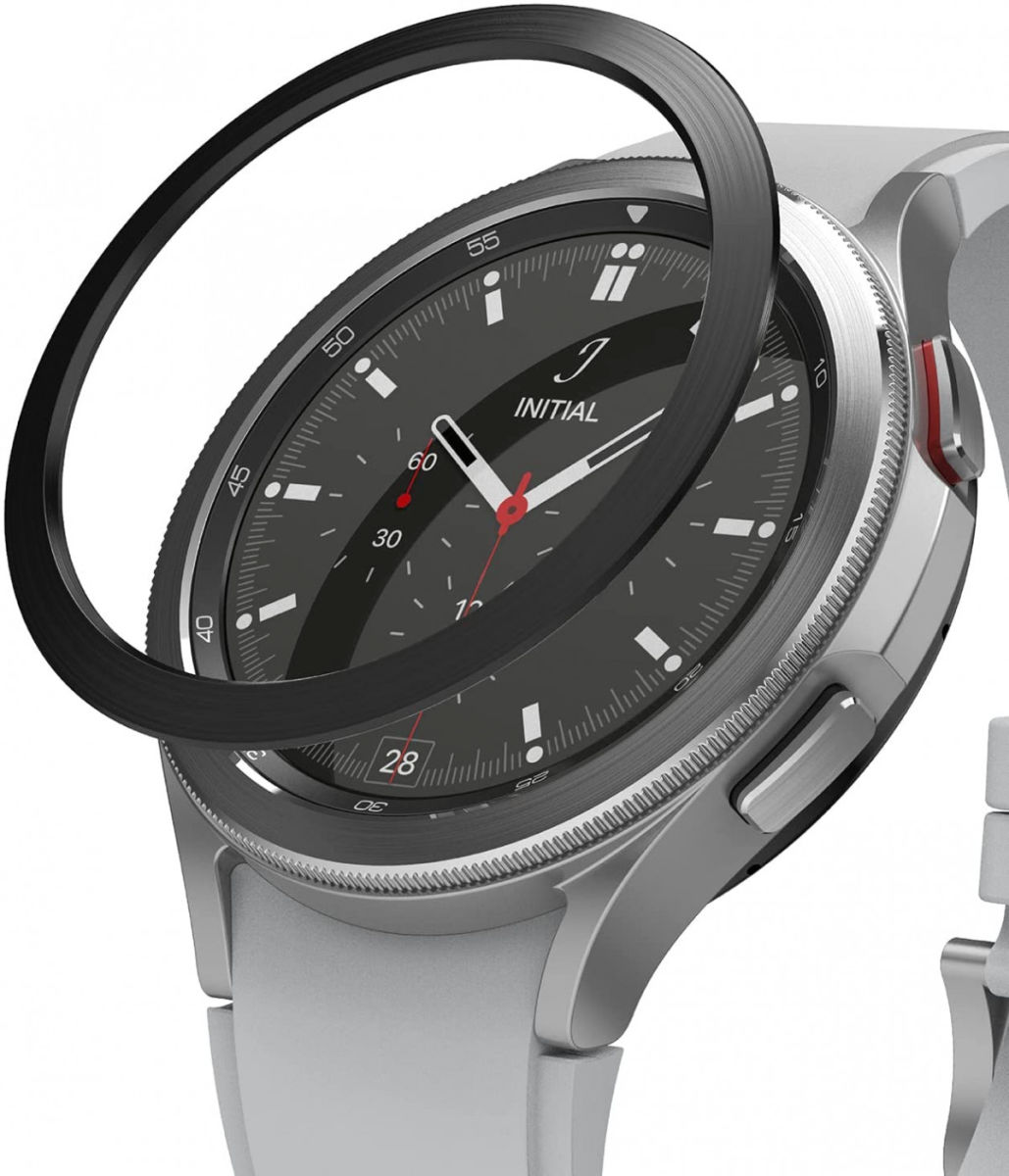 Ringke Bezel Styling - Galaxy Watch 4 46MM Randbeschermer - Zwart afbeelding 1