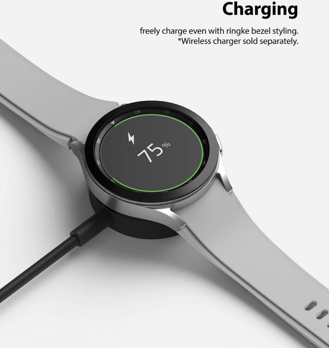 Ringke Bezel Styling - Galaxy Watch 4 46MM Randbeschermer - Zwart afbeelding 6