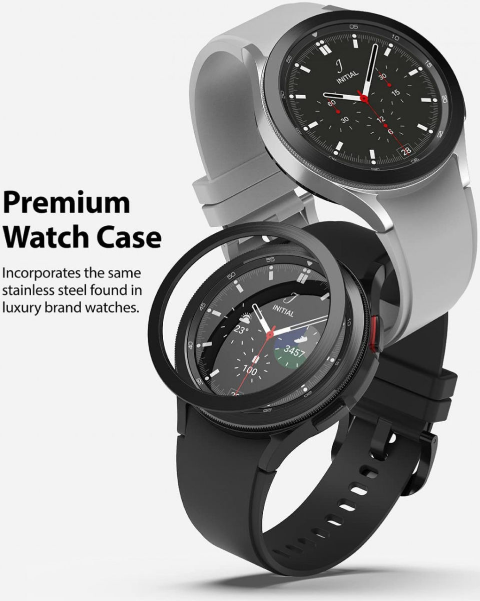 Ringke Bezel Styling - Galaxy Watch 4 46MM Randbeschermer - Zwart afbeelding 7