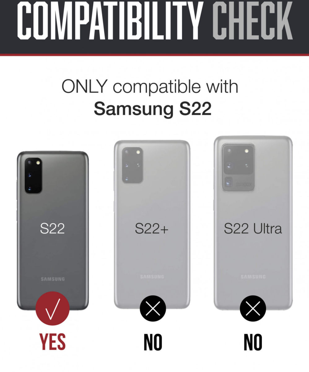 Raptic Shield Samsung Galaxy S22 Hoesje Militair Getest 3M Zwart afbeelding 6
