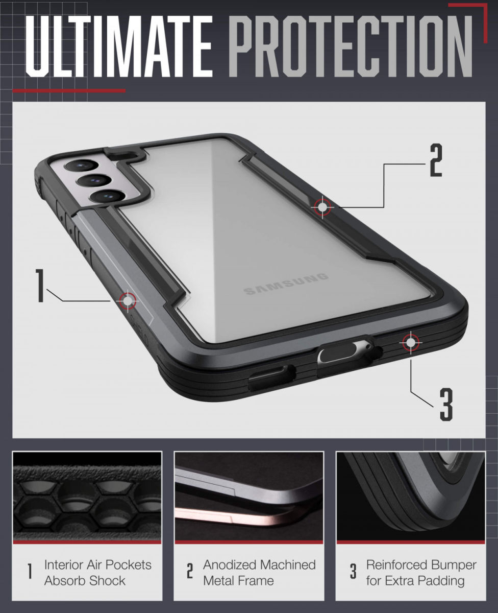 Raptic Shield Samsung Galaxy S22 Hoesje Militair Getest 3M Zwart afbeelding 4