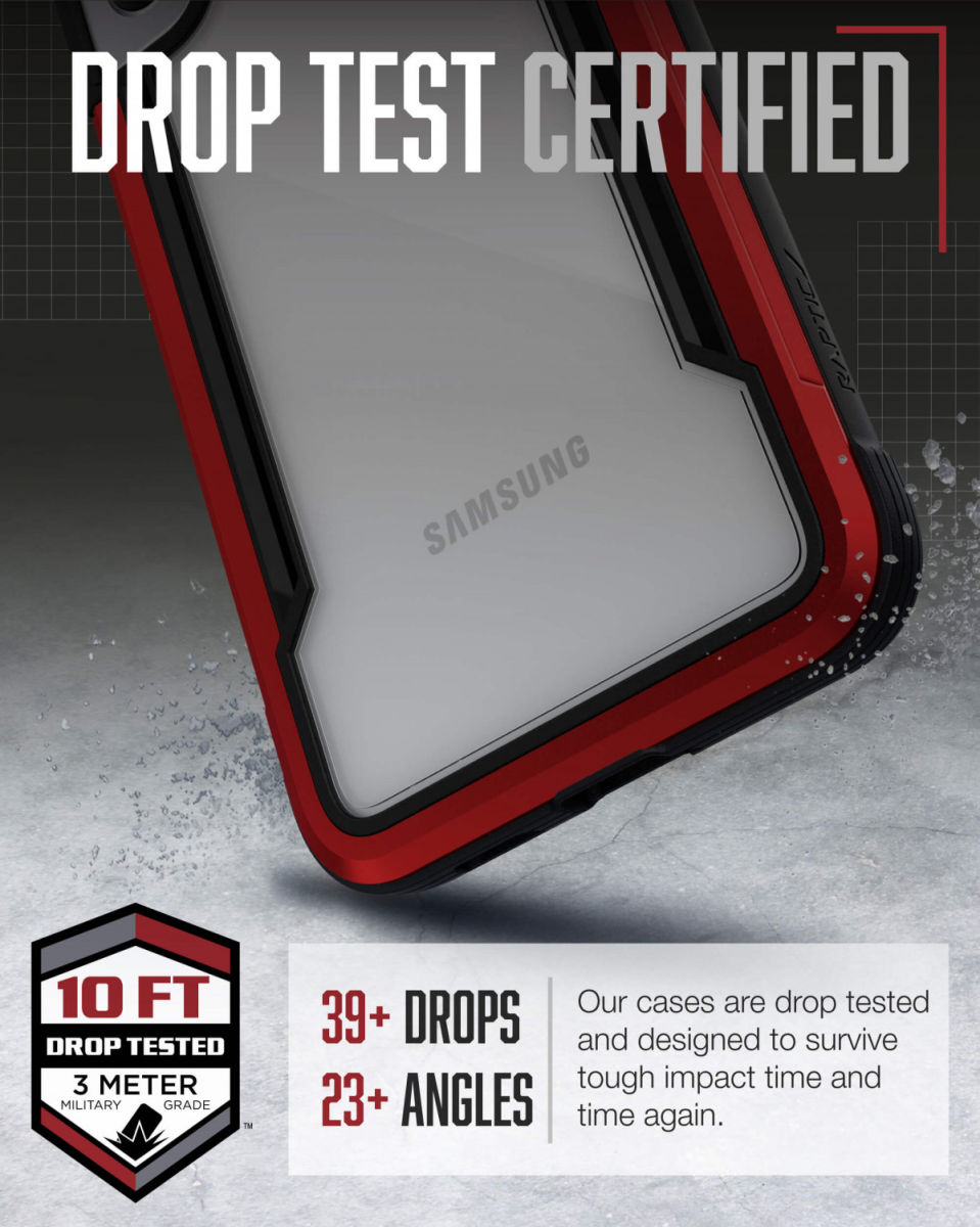 Raptic Shield Samsung Galaxy S22 Plus Case Militair Getest Rood afbeelding 3