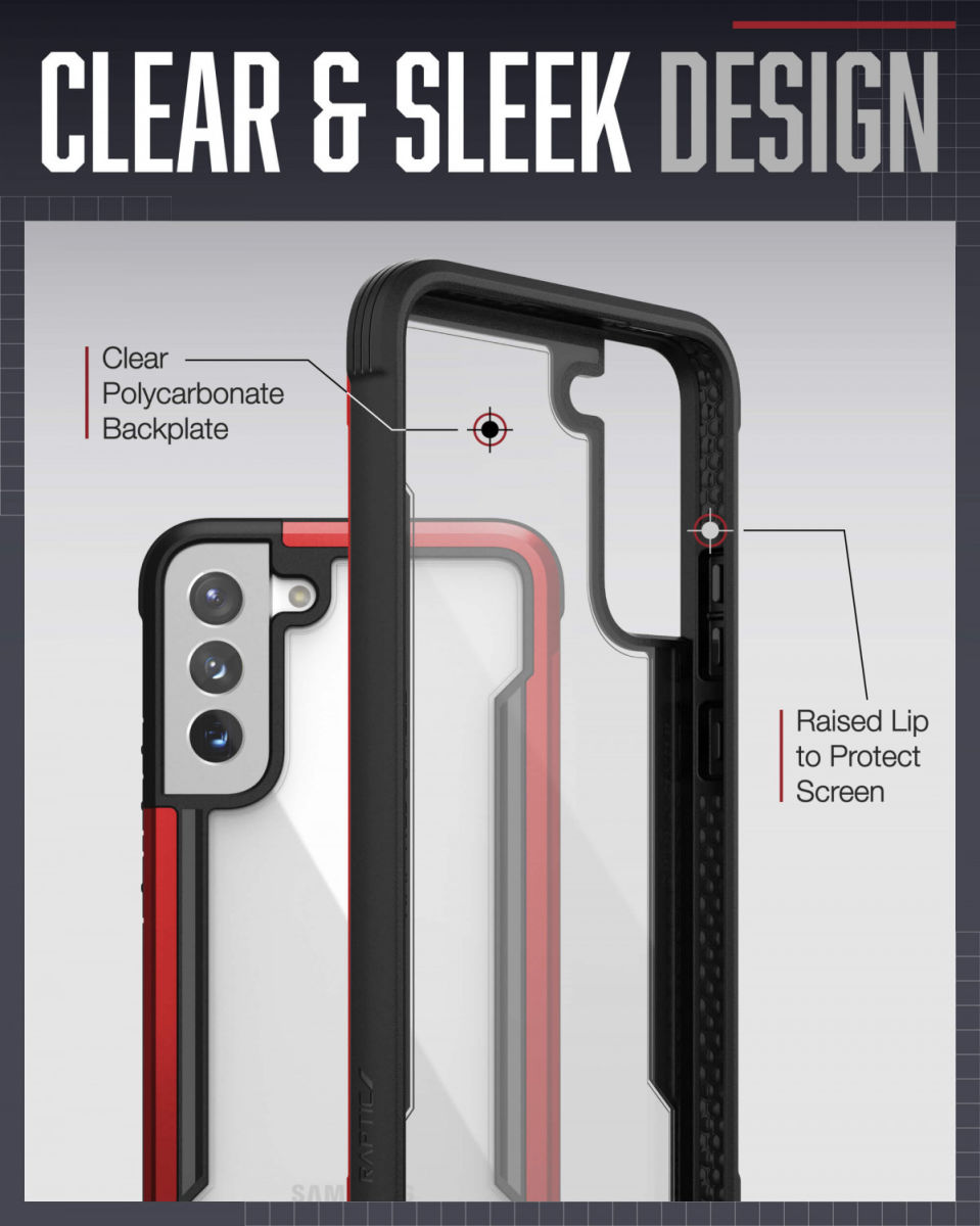 Raptic Shield Samsung Galaxy S22 Plus Case Militair Getest Rood afbeelding 5
