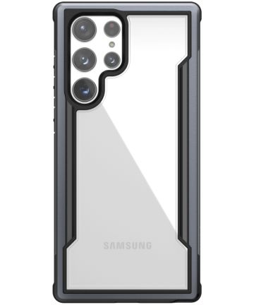 Raptic Shield Samsung Galaxy S22 Ultra Case Militair Getest Zwart Hoesjes