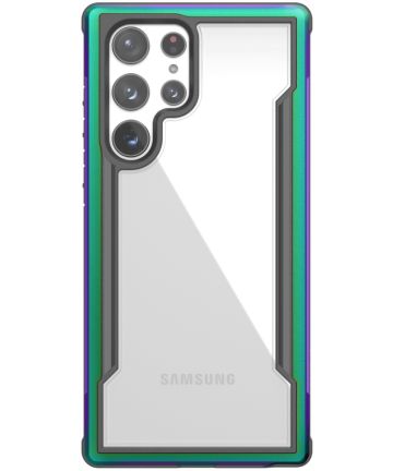 Raptic Shield Samsung Galaxy S22 Ultra Case Militair Getest Iridescent Hoesjes