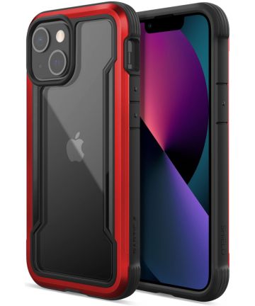 Raptic Shield Pro iPhone 13 Mini Hoesje Militair Getest Rood Hoesjes