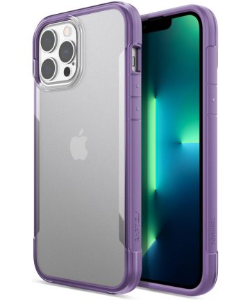Raptic Terrain iPhone 13 Pro Max Hoesje Back Cover Transparant/Paars Hoesjes