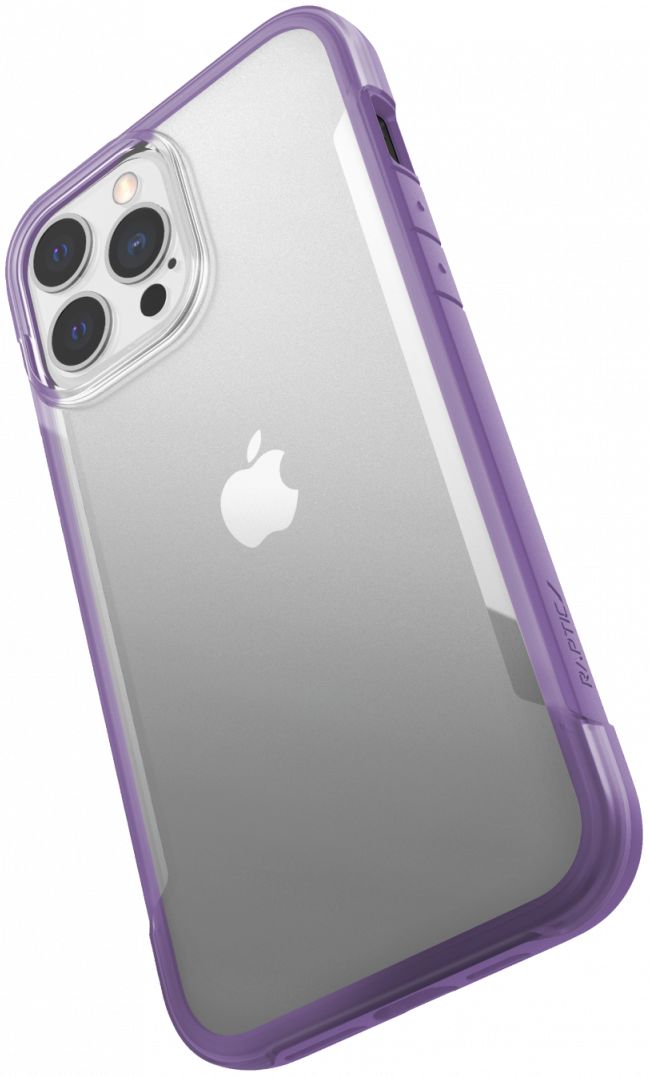 Raptic Terrain iPhone 13 Pro Max Hoesje Back Cover Transparant/Paars afbeelding 3