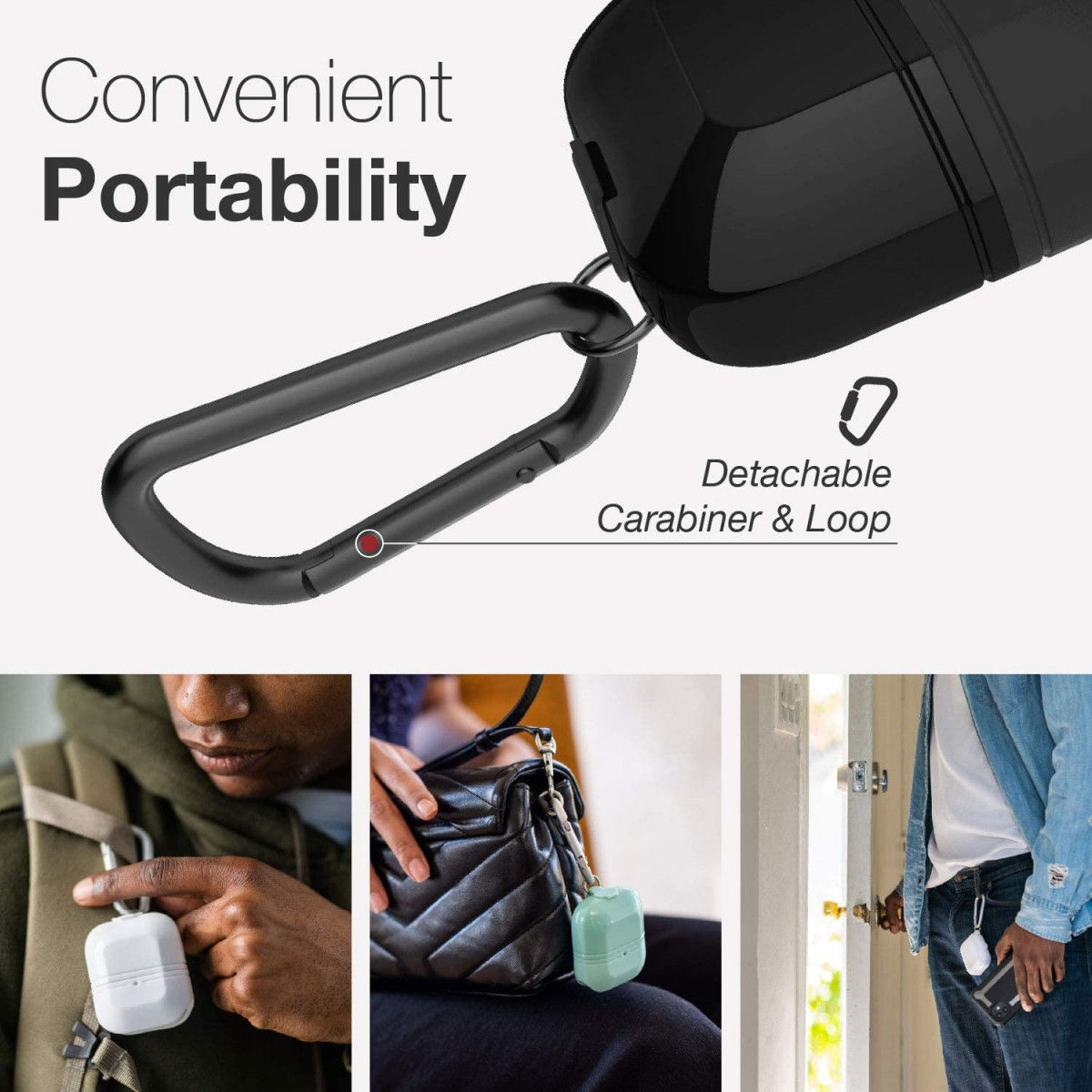 Raptic Journey AirPods Hoesje Bescherm Case Zwart afbeelding 6