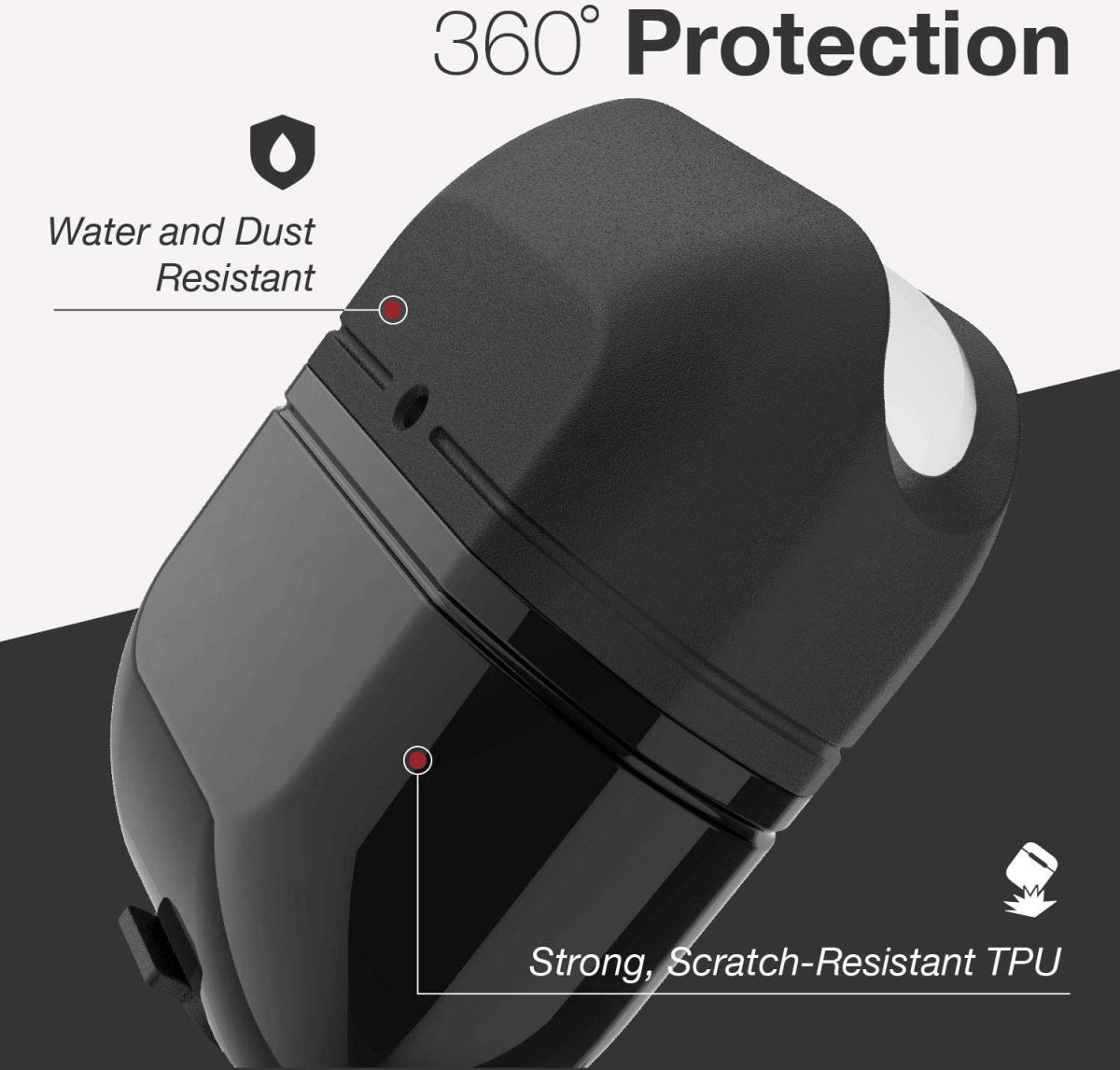 Raptic Journey AirPods Hoesje Bescherm Case Zwart afbeelding 3