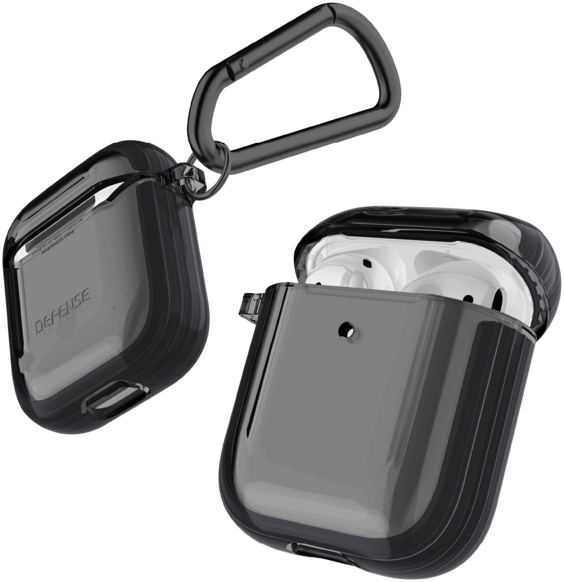 Raptic Clear Apple AirPods Hoesje Smoke Black afbeelding 1