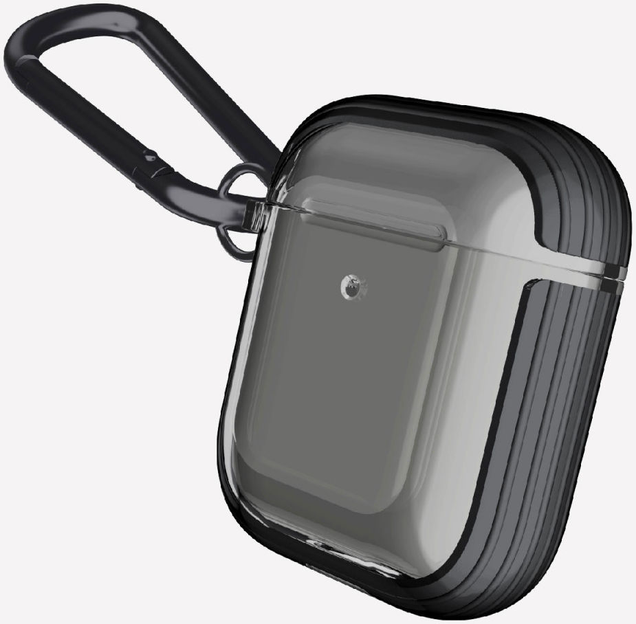 Raptic Clear Apple AirPods Hoesje Smoke Black afbeelding 3