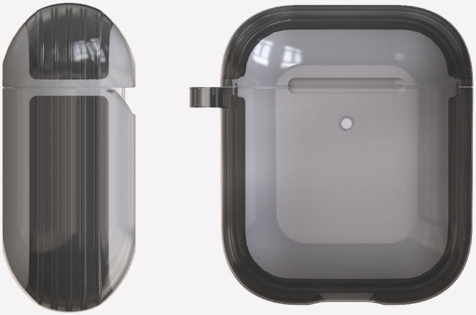 Raptic Clear Apple AirPods Hoesje Smoke Black afbeelding 4
