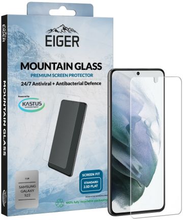Eiger Samsung Galaxy S22 Tempered Glass Fingerprint Friendly Plat Screen Protectors