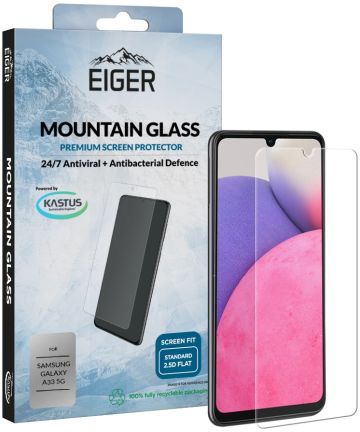 Eiger Samsung Galaxy A33 Tempered Glass Fingerprint Friendly Plat Screen Protectors