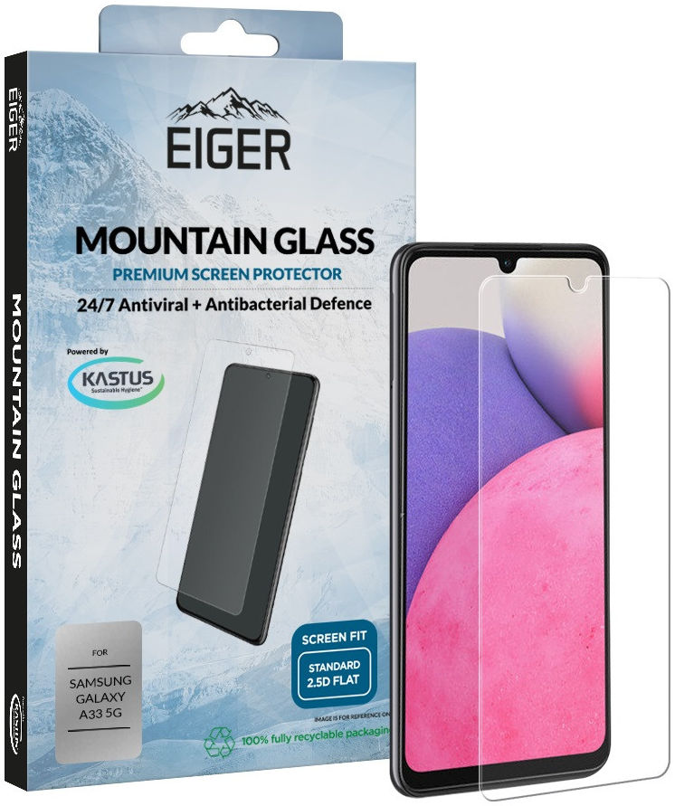Eiger Samsung Galaxy A33 Tempered Glass Fingerprint Friendly Plat afbeelding 1