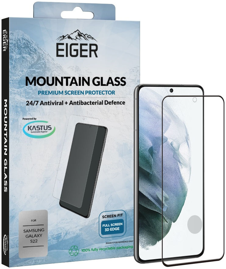 Eiger Samsung Galaxy S22 Tempered Glass 3D Fingerprint Friendly afbeelding 1