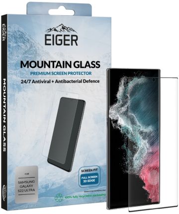 Eiger Samsung Galaxy S22 Ultra Tempered Glass 3D Fingerprint Friendly Screen Protectors