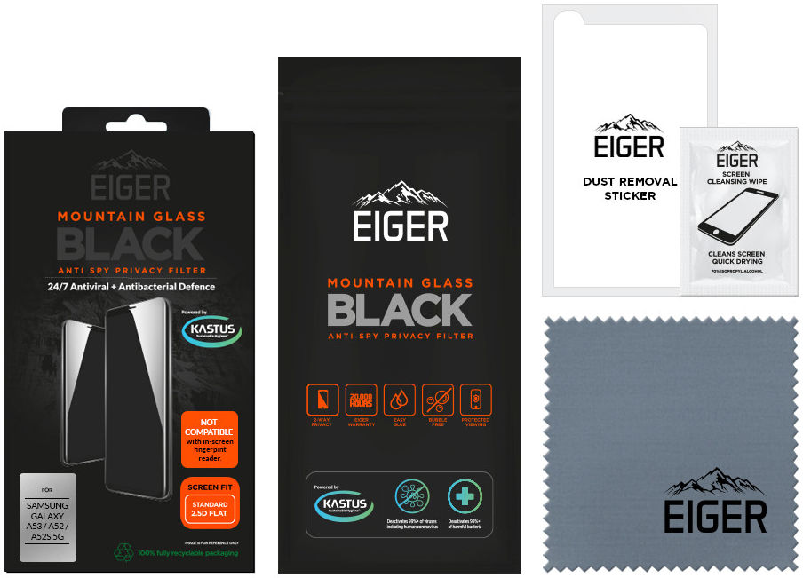 Eiger Mountain Samsung Galaxy A53 / A52(S) Privacy Screen Protector afbeelding 4
