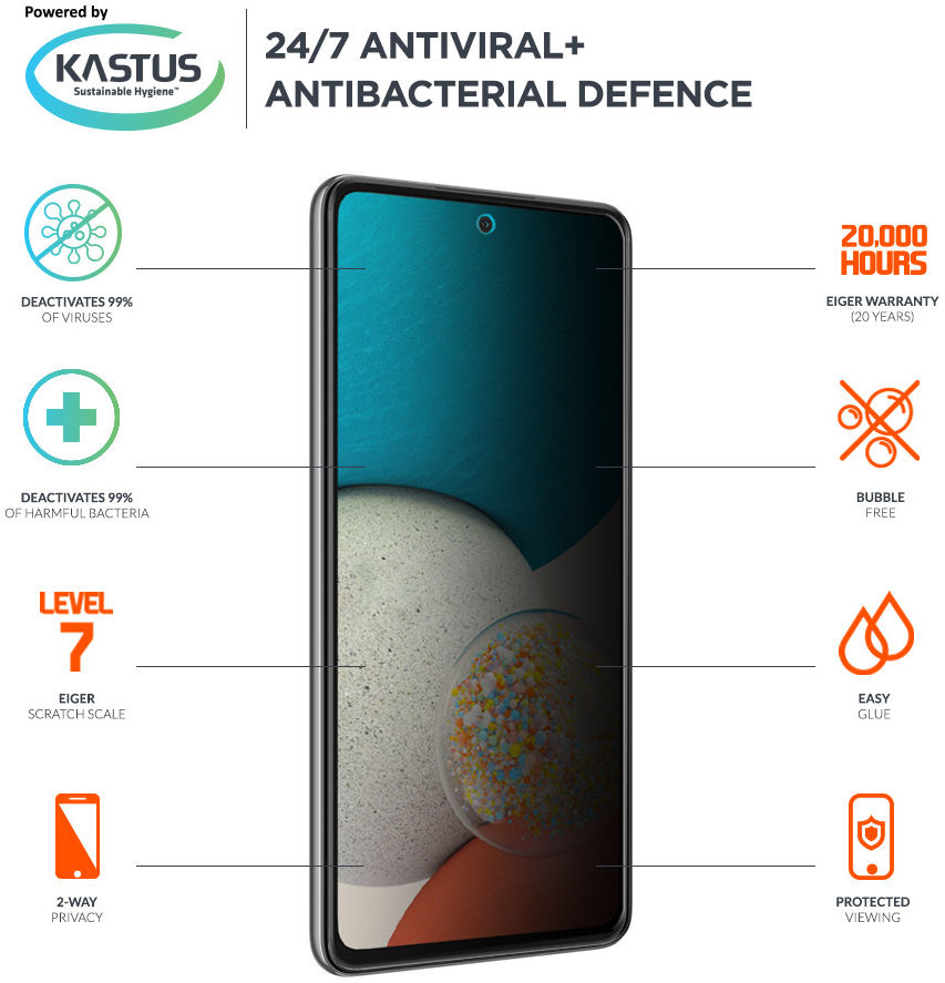 Eiger Mountain Samsung Galaxy A53 / A52(S) Privacy Screen Protector afbeelding 3