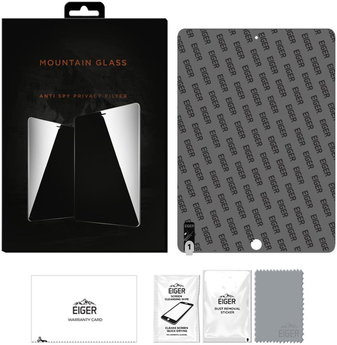 Eiger Apple iPad 9.7 (2017/2018) Privacy Glass Screen Protector afbeelding 3