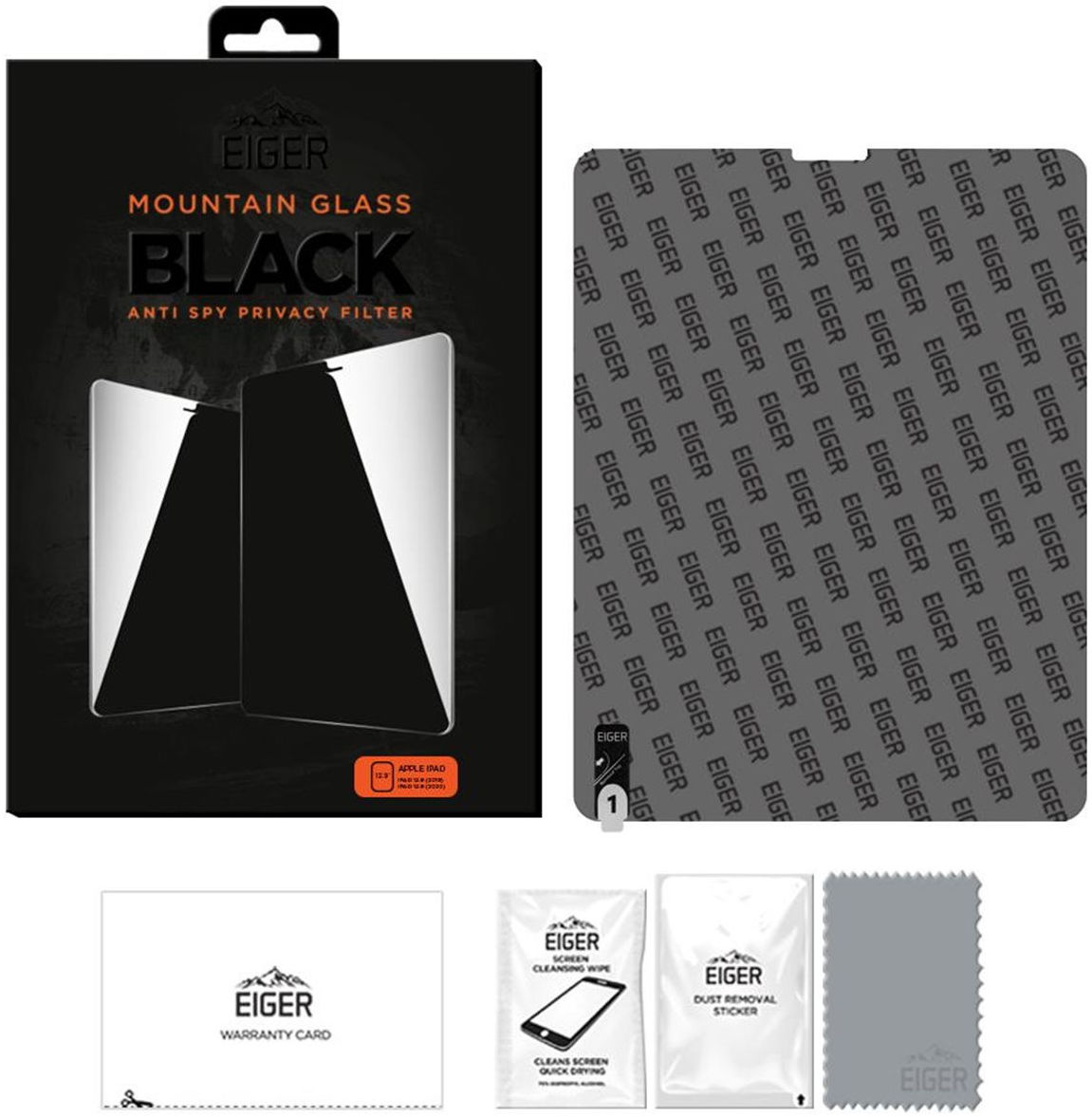 Eiger iPad Pro 12.9 (2018/2020/2021) Privacy Glass Screen Protector afbeelding 3