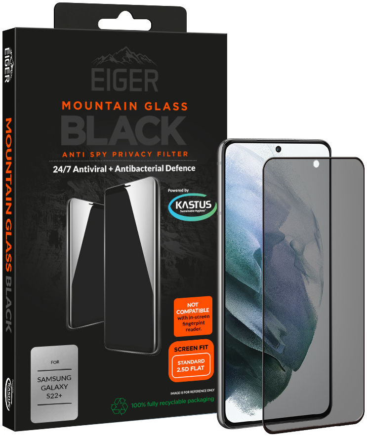 Eiger Samsung Galaxy S22 Plus Screen Protector Privacy Glass afbeelding 1