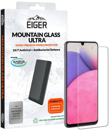 Eiger Ultra Samsung Galaxy A33 Tempered Glass Antibacterieel Plat Screen Protectors