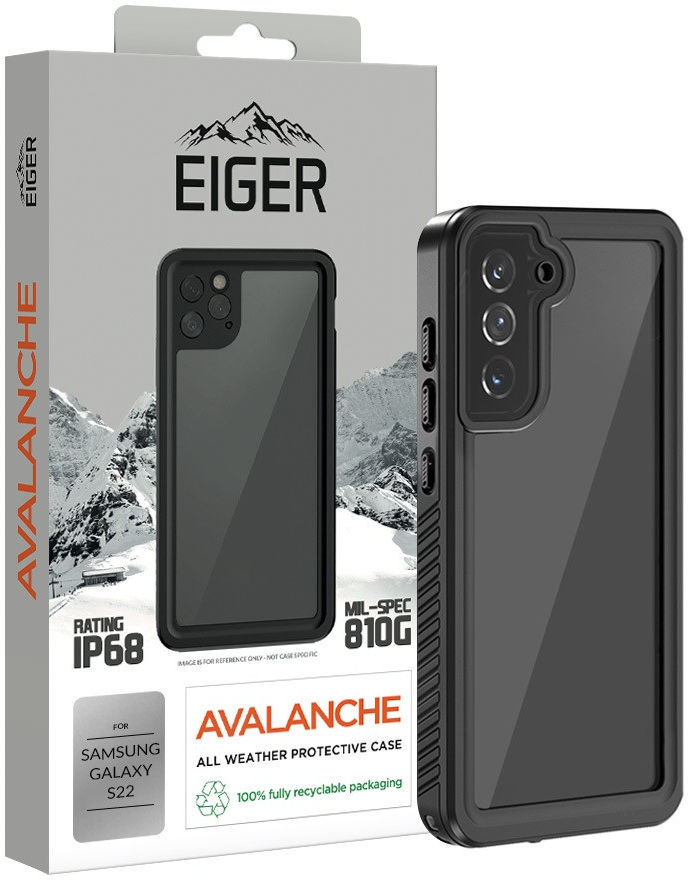 Eiger Avalanche Samsung Galaxy S22 Waterdicht Hoesje Zwart afbeelding 1