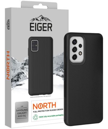 Eiger North Series Samsung Galaxy A53 Hoesje Back Cover Zwart Hoesjes