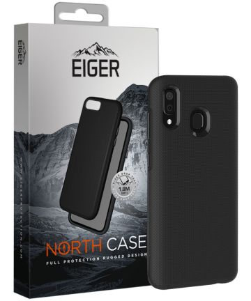 Eiger North Series Samsung Galaxy A20e Hoesje Back Cover Zwart Hoesjes
